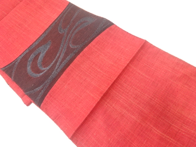 リサイクル　抽象模様織り出し名古屋帯（着用可）